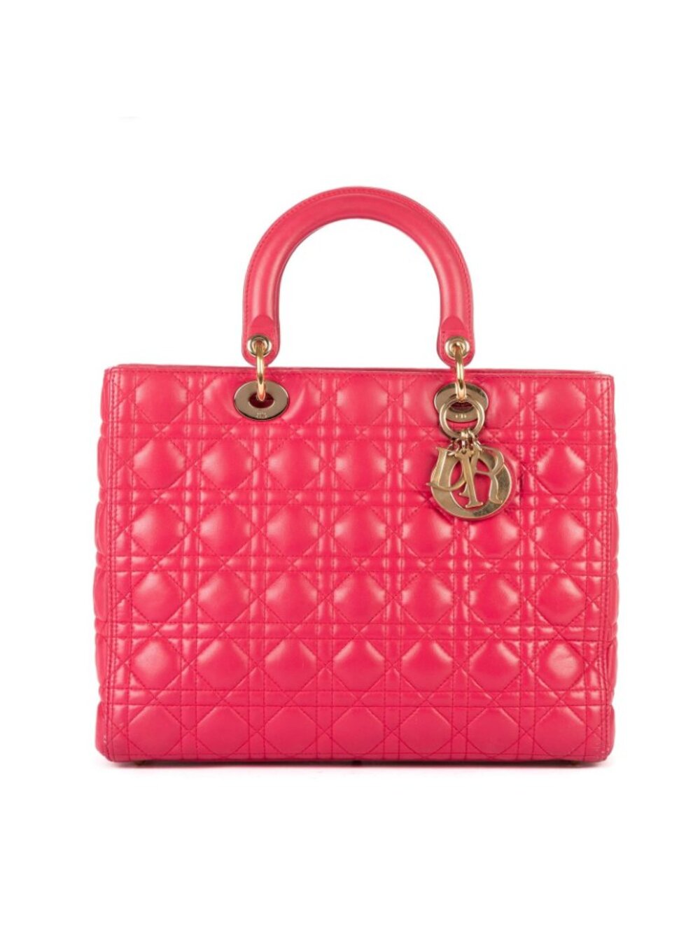 Dior Lady Dior Pink Cannage Leather Handbag - Picture 12 of 15